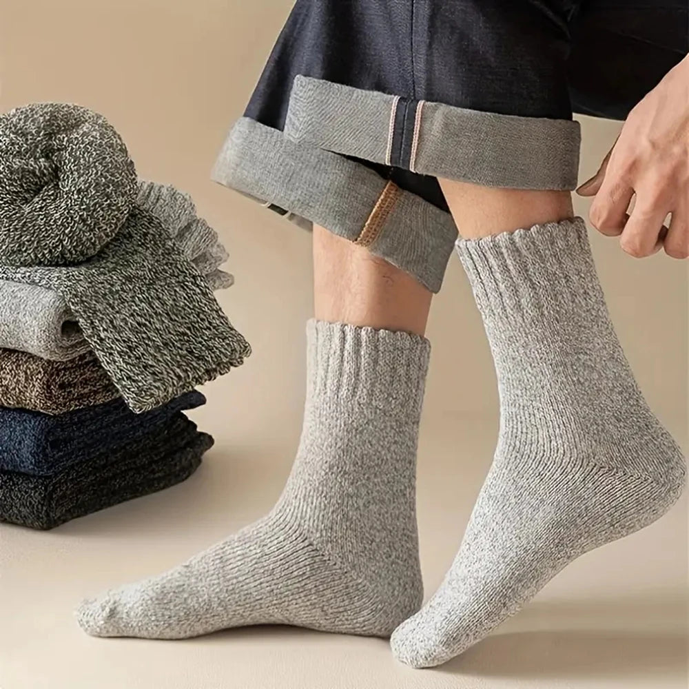 5 Pairs Winter Warm Men Wool Socks