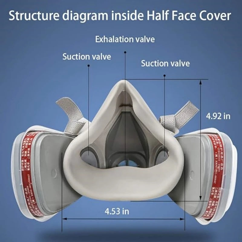 6200 Dust Gas Mask With Filters Suitable For Industrial Purposes